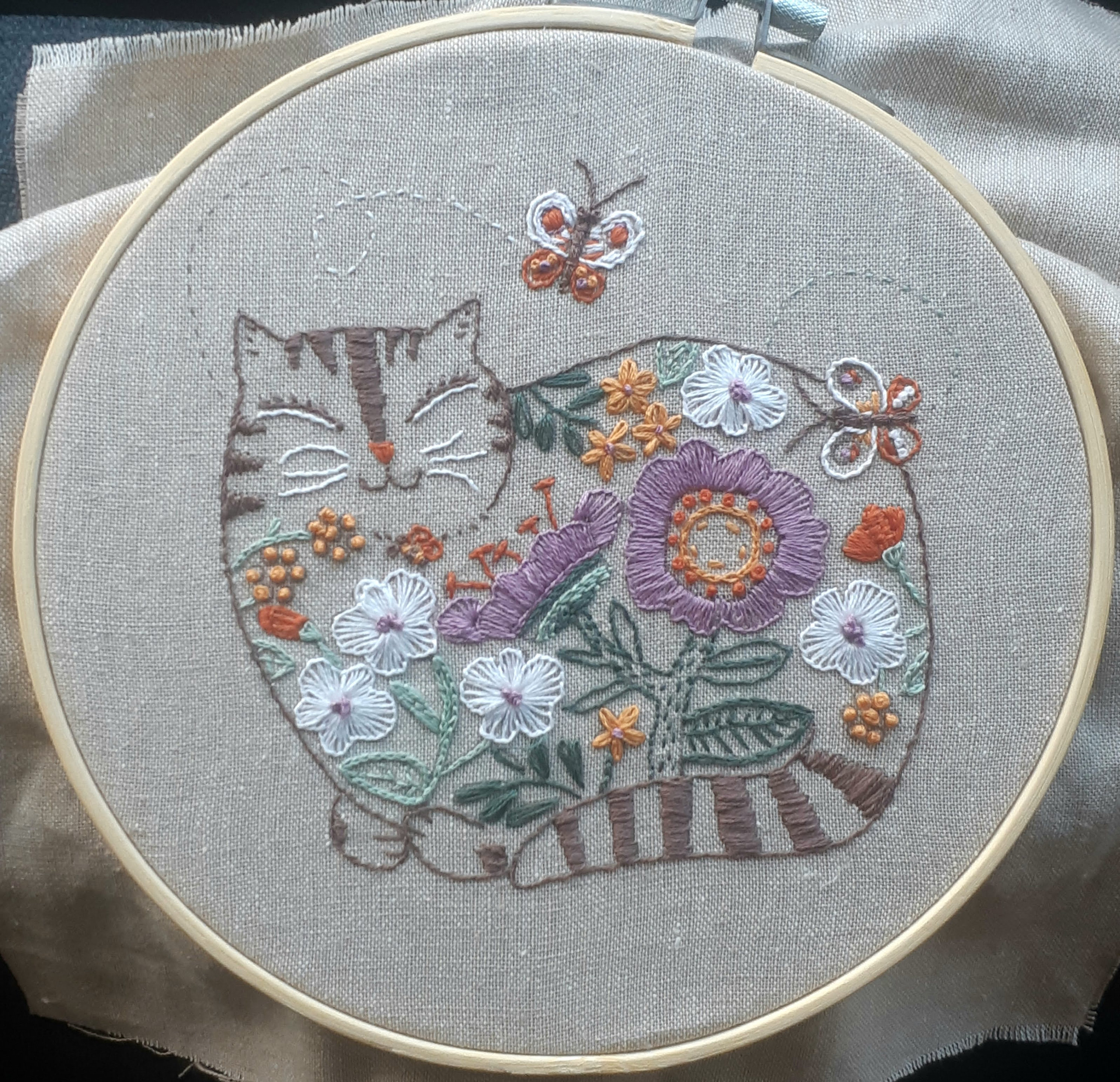 PDF Cat Hand Embroidery Pattern Instant Download DIY Craft Etsy Canada