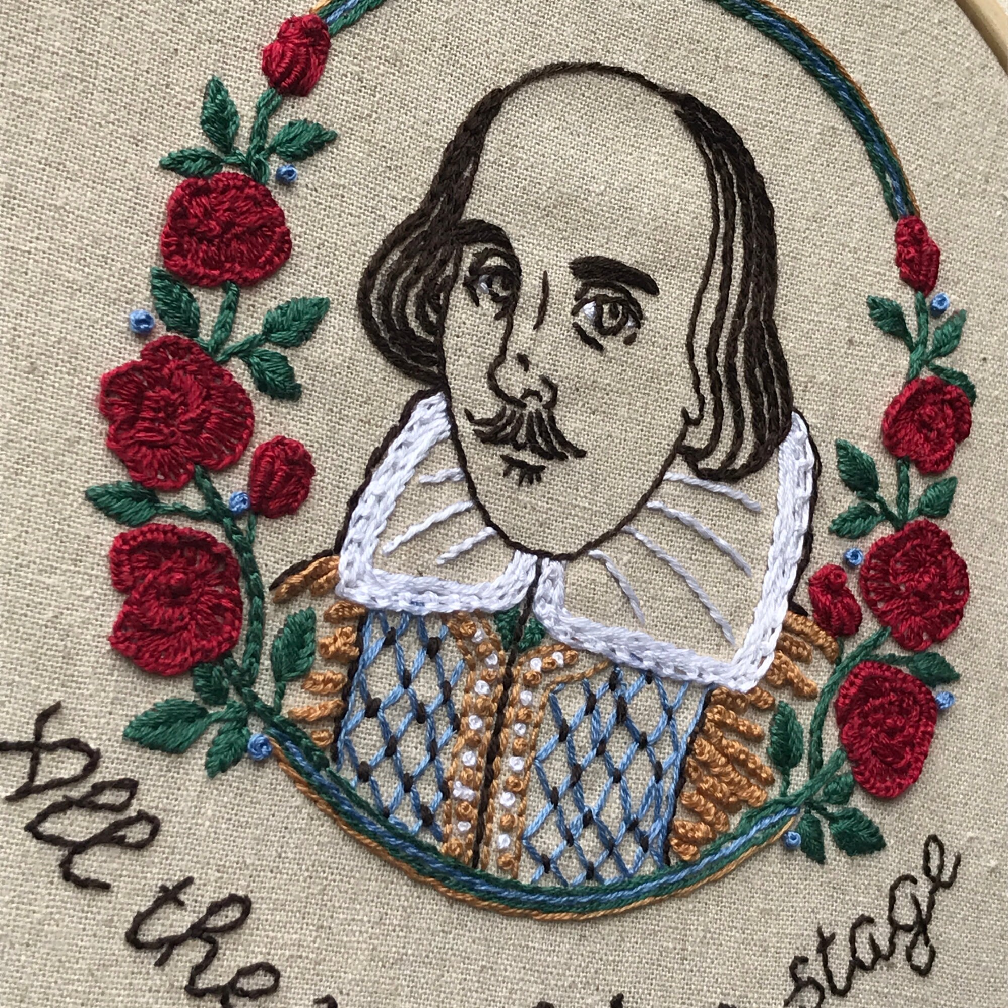 Shakespeare Embroidery Pattern: Theatrical Needlepoint Design (PDF ...
