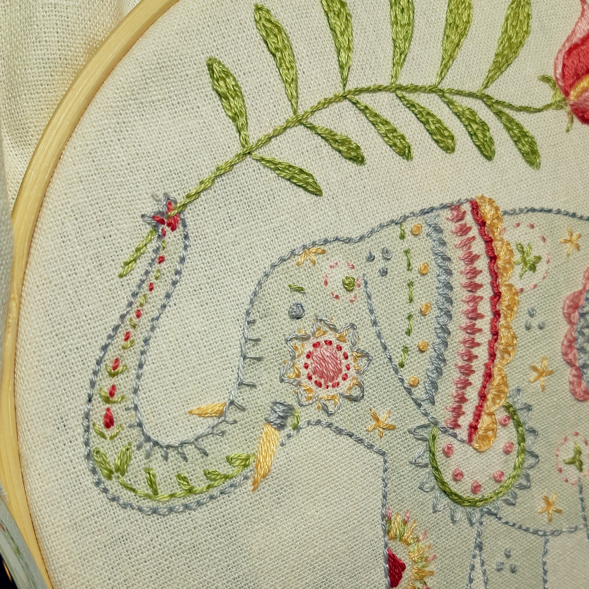 Elephant Embroidery PDF Pattern Craft template Instant Etsy