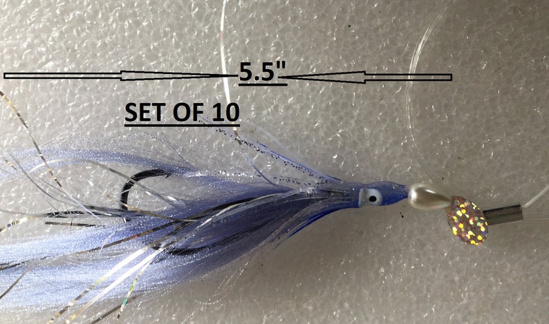 LEADER 100LB TROLLING SQUID LURES DAISY CHAIN DORADO MAHI TUNA BONITO SKIPJACK