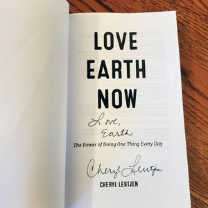 EARTH-FRIENDLY GIFT: Love Earth Now book wrapped in circular scarf, furoshiki-style handcrafted bookmark image 6