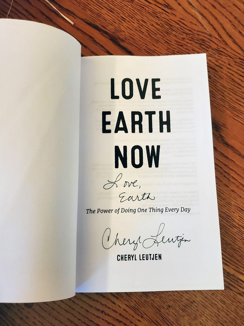 EARTH-FRIENDLY GIFT: Love Earth Now book wrapped in circular scarf, furoshiki-style handcrafted bookmark image 6