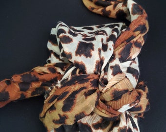 EARTH-FRIENDLY GIFT: Love Earth Now book wrapped in circular scarf, furoshiki-style + handcrafted bookmark