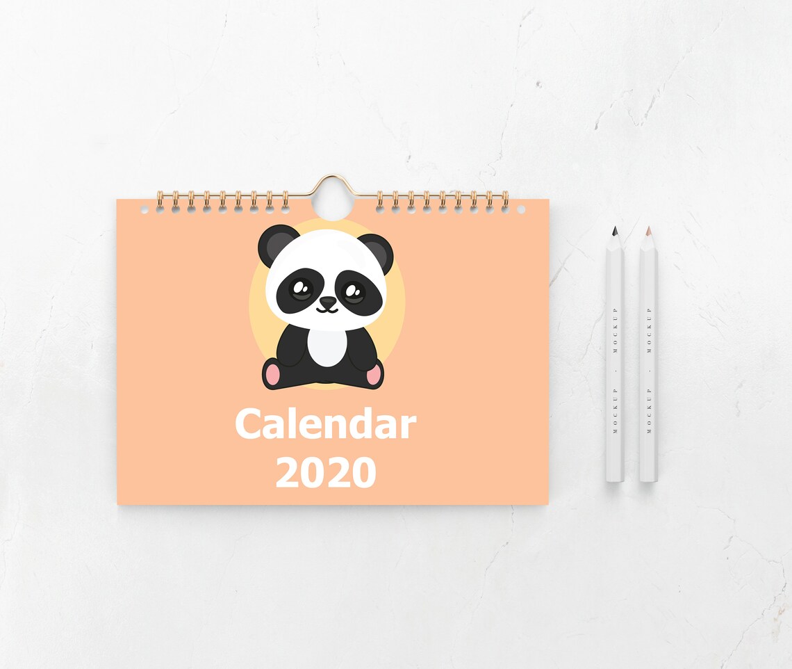 Printable Cute Panda Calendar Print INSTANT DOWNLOAD Etsy Ireland