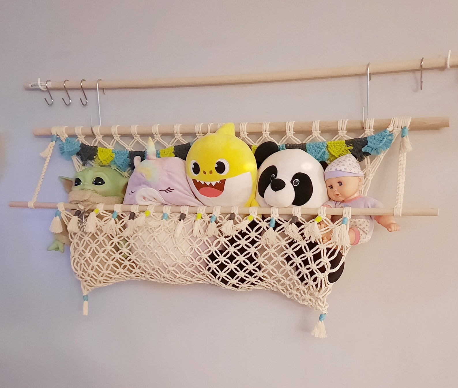 Macrame Toy Hammock/toy Bin/stuffy Hammock/stuffed Animal Etsy