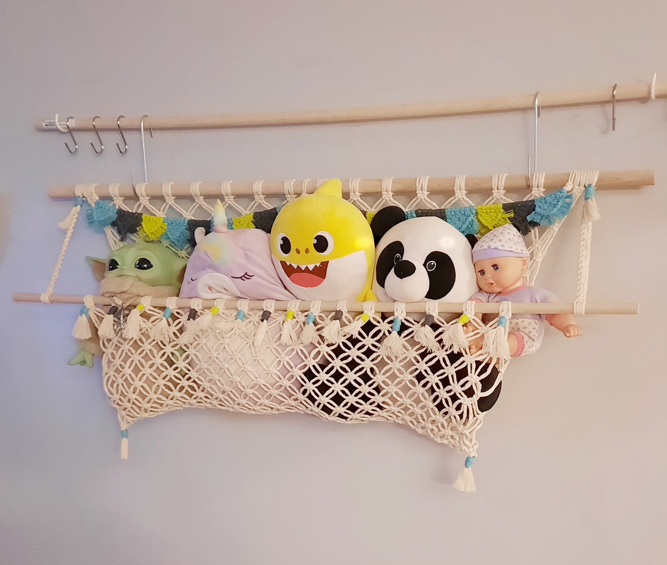 Macrame Toy Hammock/toy Bin/stuffy Hammock/stuffed Animal Etsy Canada