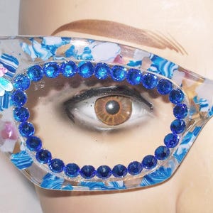 2.50 Floral Cat Eye Reading Glasses: Blue Rhinestone Readers 2.50 Strength