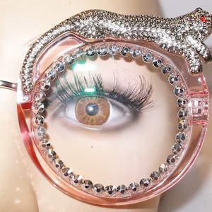 LEOPARD unique reading glasses Pink reading glasses fabulous leopard on frame silver rhinestones  several strengths free US ship