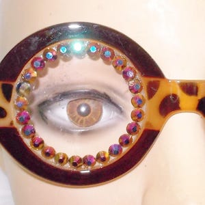 FREE SHIP 2.50 Rhinestone Round Reading Glasses: Statement Eyewear Animal Print