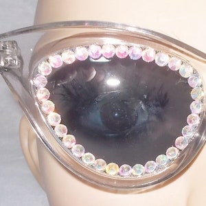 Rhinestone Cat Eye Reading Glasses: Gray Frame Boutique Readers