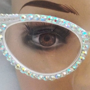 Reading glasses fabulous cat eye style with crystal rhinestones all sizes free US shipping