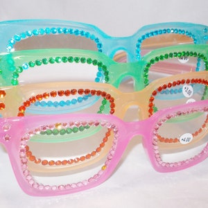 Lunettes de lecture avec strass : liseuses couleur bicolore