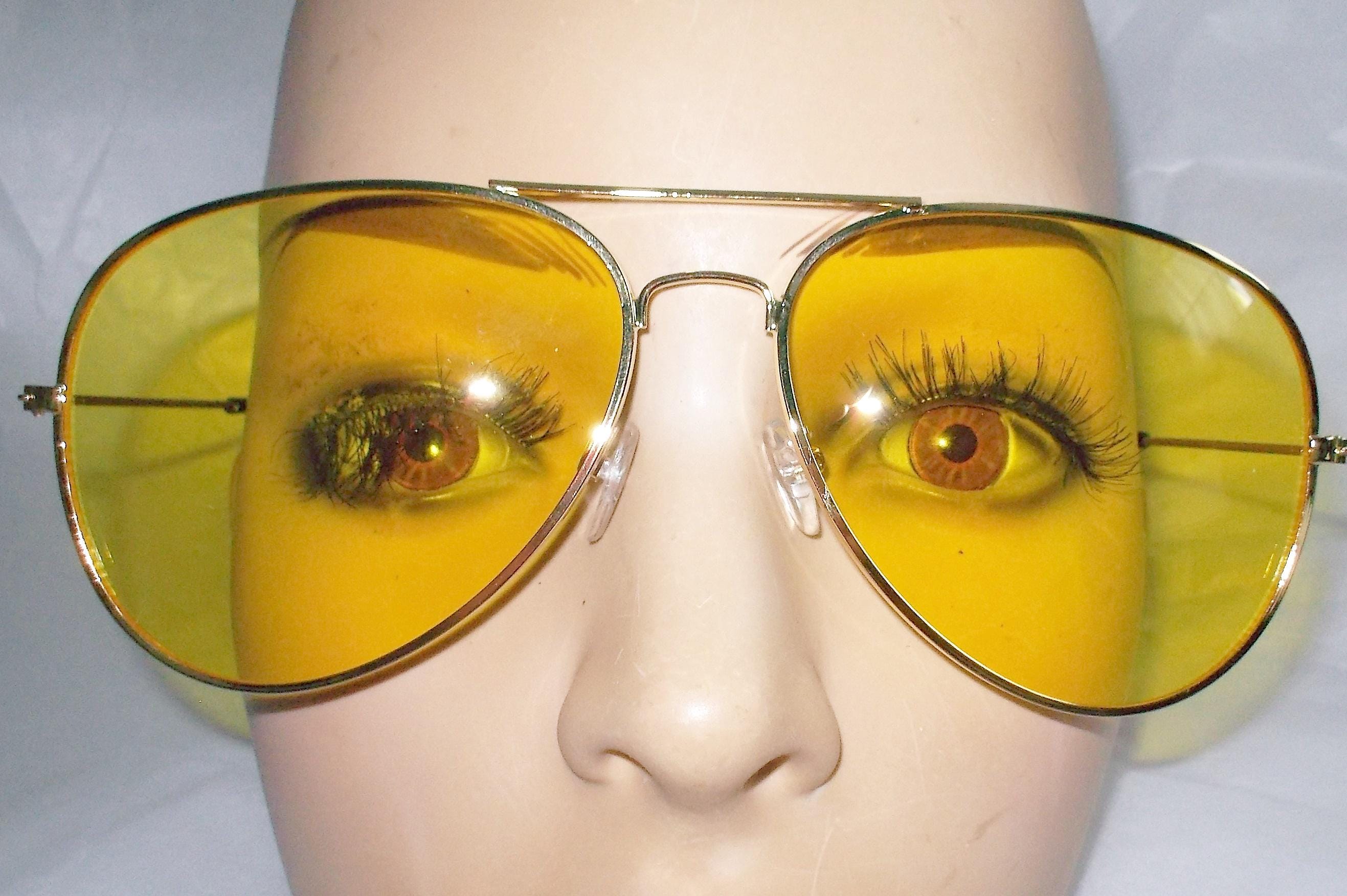 Yellow Lens Aviator - Etsy display picture 1