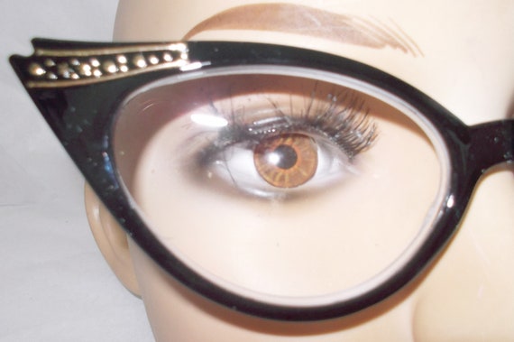 Occhiali da lettura Cat Eye: nero su nero, gradazione 2,25