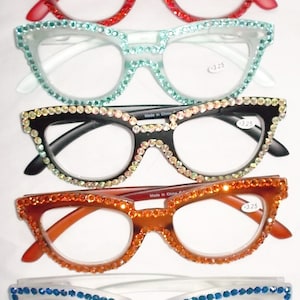 Reading glasses 3.25 strength readers 5 color choices rhinestone beauties free US shipping