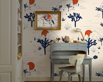 Tapeta samoprzylepna Retro Toile z motywem południowo-zachodniej pustyni