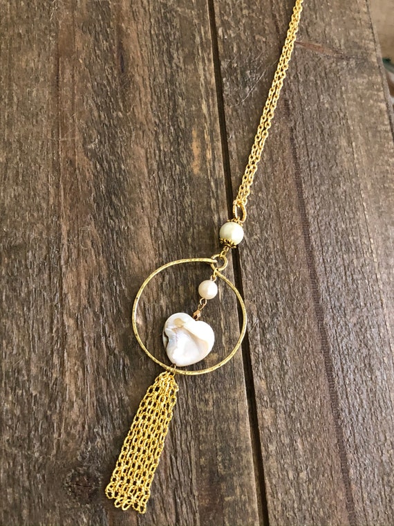 Heart Tassel Pendant Necklace Long Tassel Pendant Necklace | Etsy