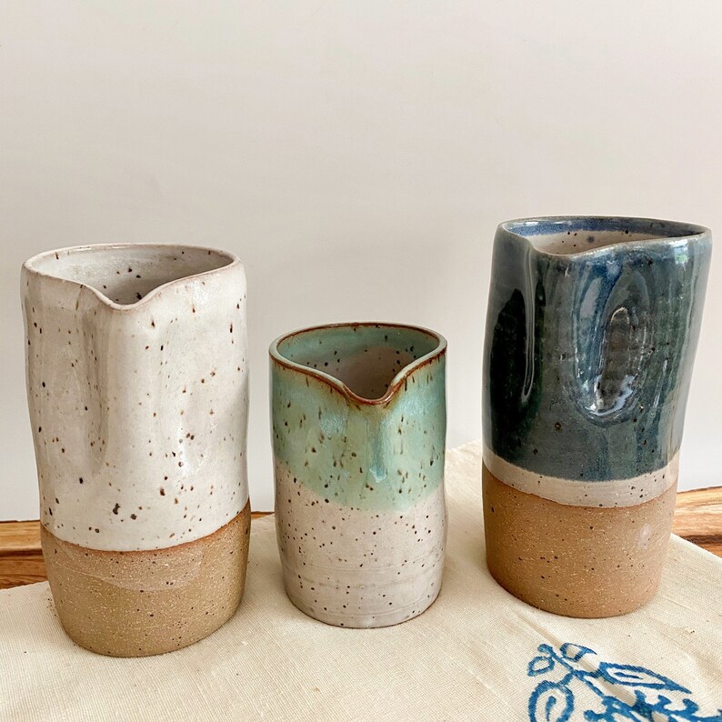 Ceramic Milk Pitcher Handcrafted Milk Creamer Jug Ceramic Etsy