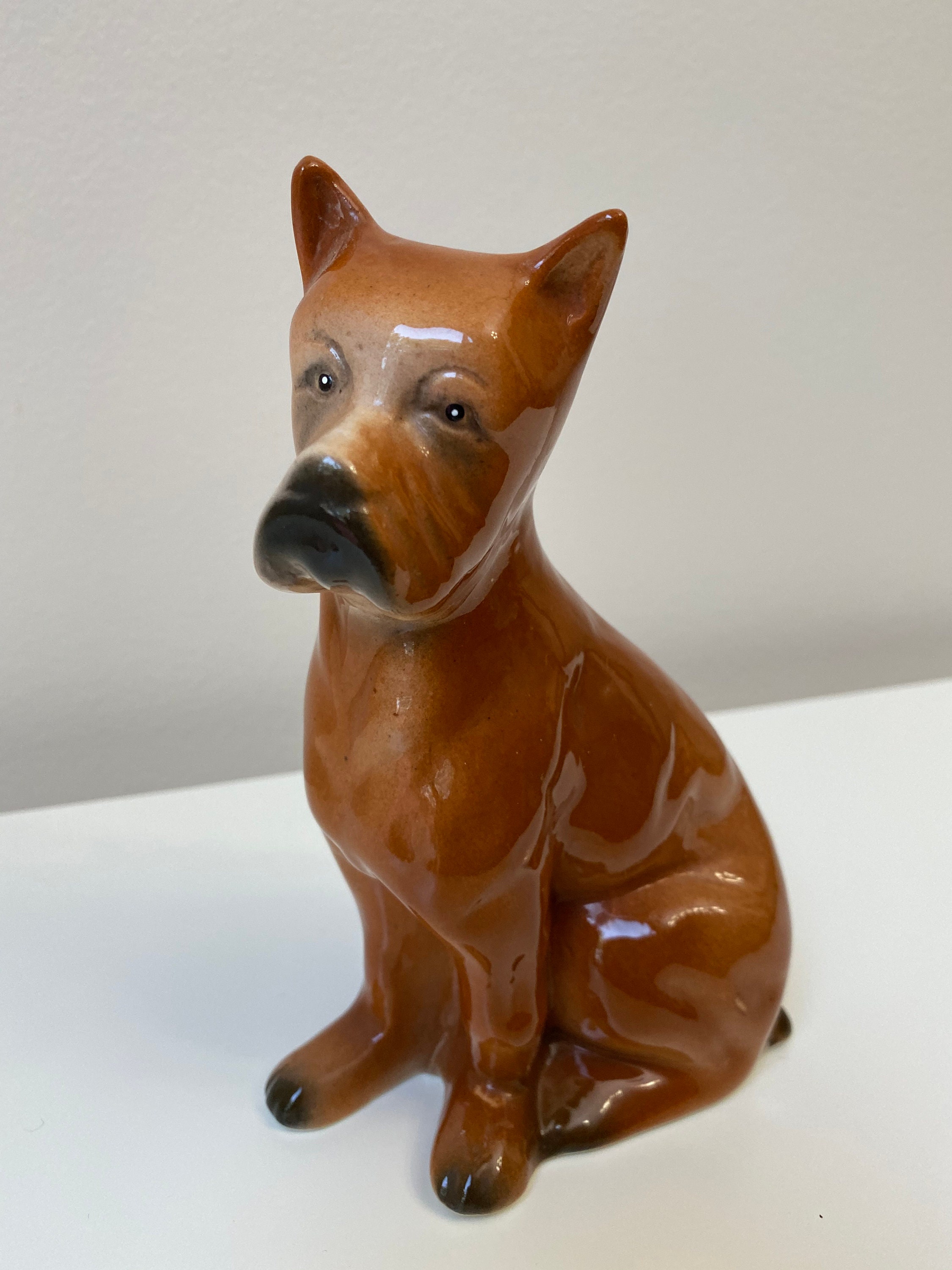 Boxer Figurine Vintage Ceramic Boxer 1940s Gift for Boxer Etsy