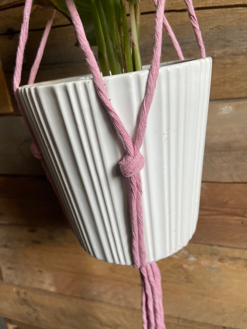 Simple Rope Macrame Plant Hanger Minimalist Plant Hanger Etsy