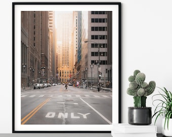 Chicago LaSalle Street Photography: Urban Cityscape Fine Art Print