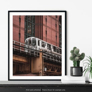 Chicago L Train, Chicago Photography, Wall Art, Fine Art Print, Urban, City, Train, Chicago Prints, Large Wall Art Print, Cityscape, Color