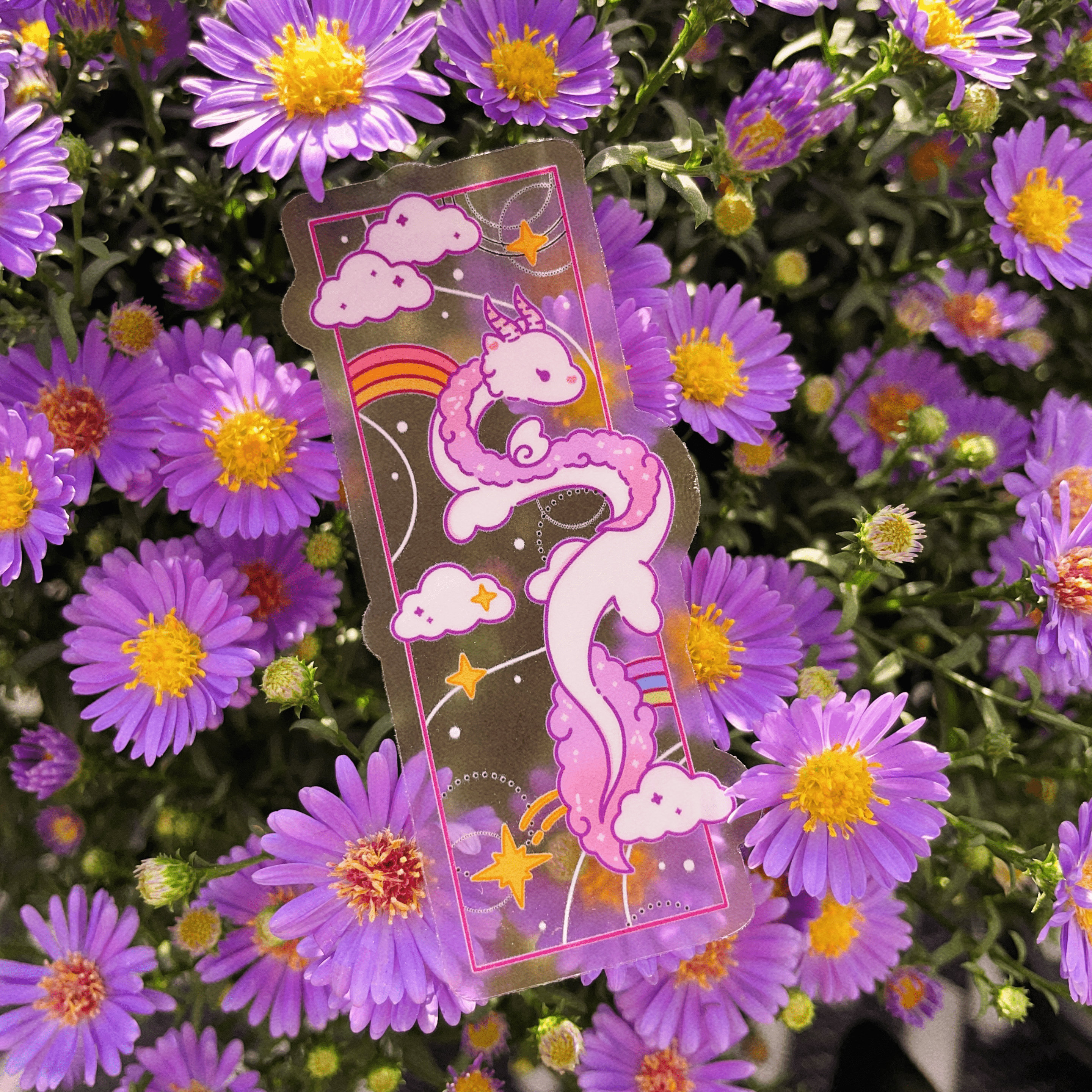 Rainbow Dragon | Clear Sticker, Cute Sticker, Vinyl Sticker - Etsy