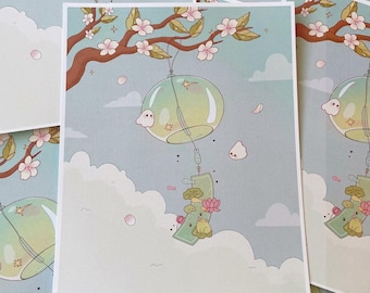 Wind Chime | Matte Print, Large Print, Wall Decor, Ghost, Japan