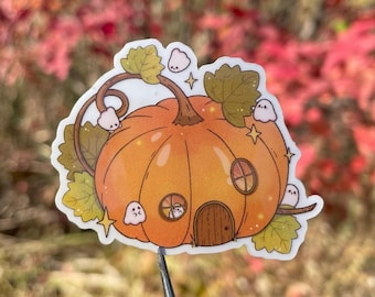 Durchsichtige Vinyl-Aufkleber | Pumpkin Boo, wasserdicht, Vinyl, Journaling, Planer, Bujo, Laptop
