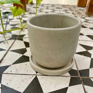 Handmade Cement Planter Pot | Minimalist Scandinavian Decor