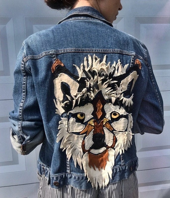 wolf jean jacket