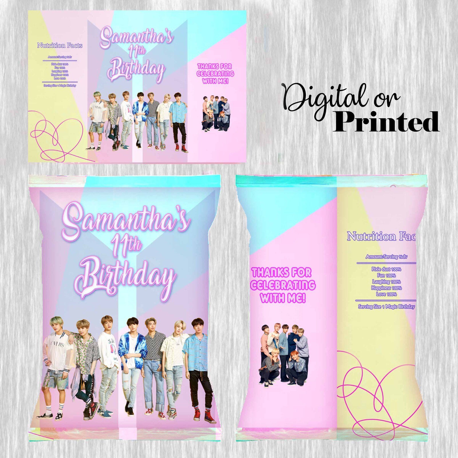 Etiquetas bts chip bag digital o impreso | Etsy
