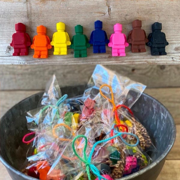 Block Guy Crayon Party Favors