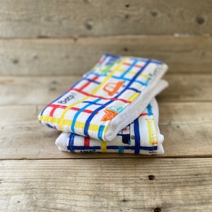 Handmade Cars and Trucks Burp Cloth