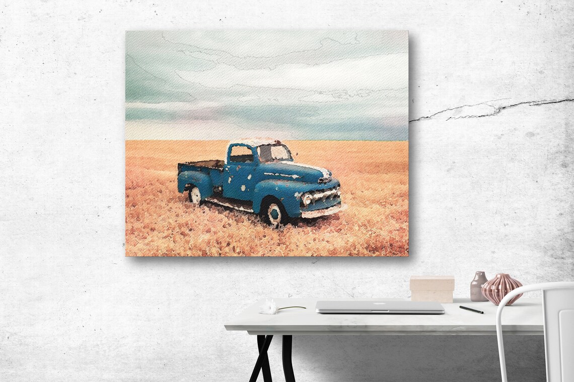 Vintage Truck Wall Art Boy Wall Art Office Wall Decor Man Etsy