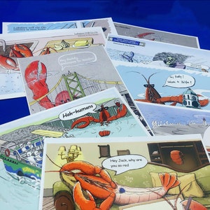 Jeu de 9 cartes de la série Homard de la Nouvelle-Écosse