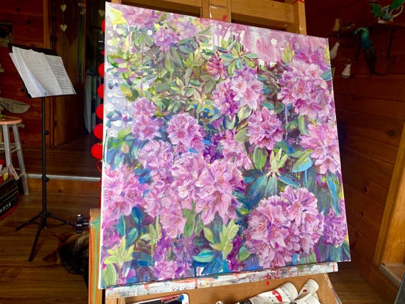 Rhododendron Flower Acrylic Painting Prints/ Wall Decoration/ Art Print -  Etsy