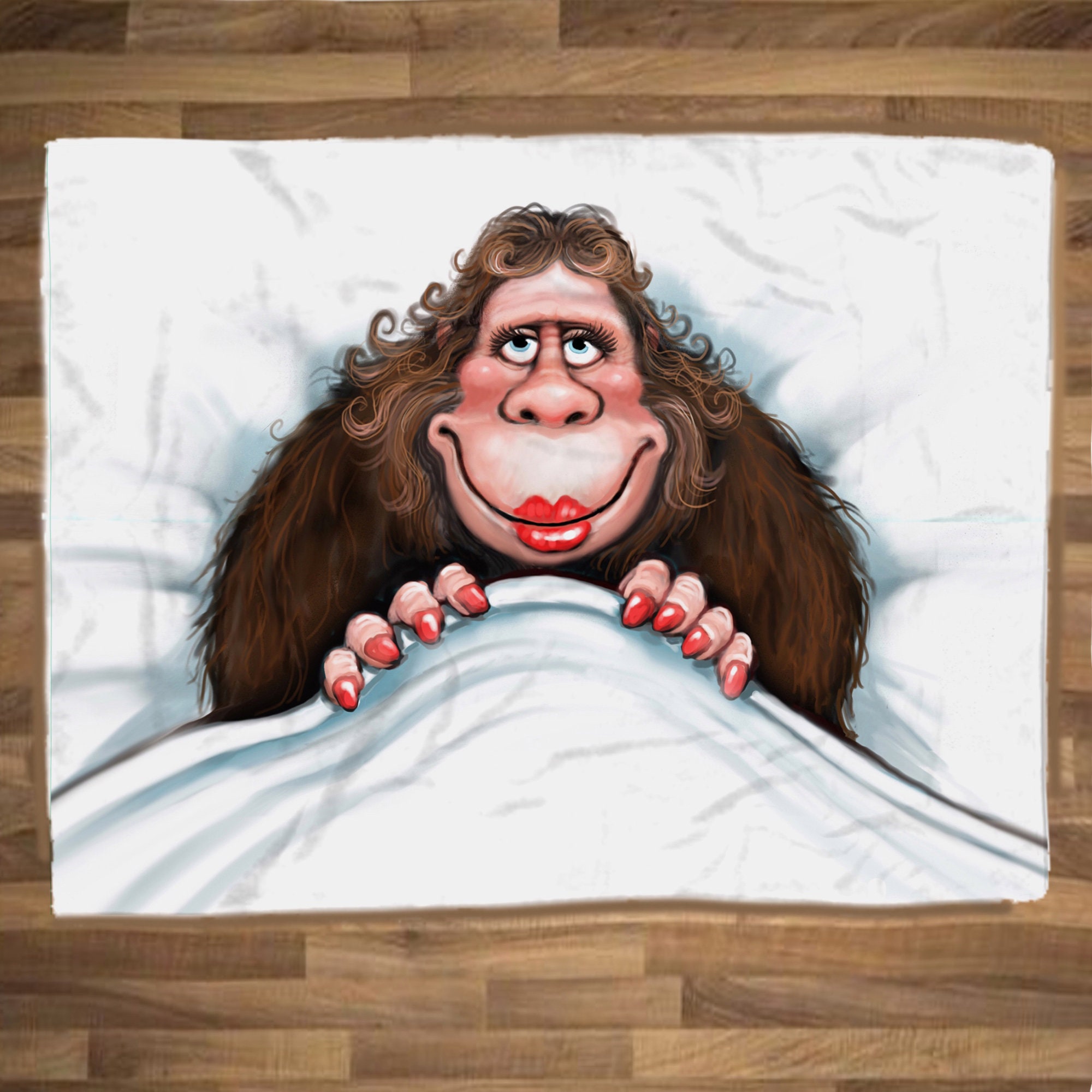 Mrs Bigfoot Blanket Warm Fleece Throw Lady Sasquatch Kids Etsy