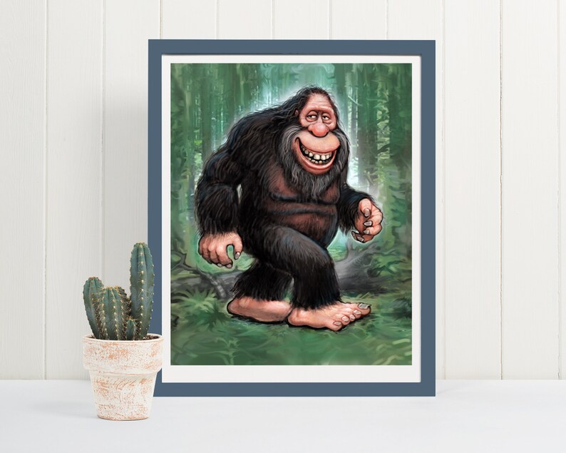 Printable Bigfoot Instant Download Sasquatch Digital Art - Etsy