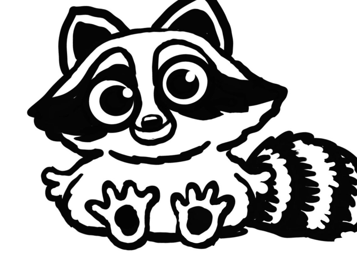 Raccoon Svg File Raccoon SVG Cut File for Cricut Cute Woodland Etsy