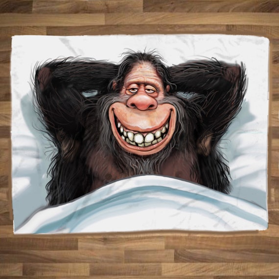 Bedtime Bigfoot Blanket Warm Fleece Throw Sasquatch Nap Etsy