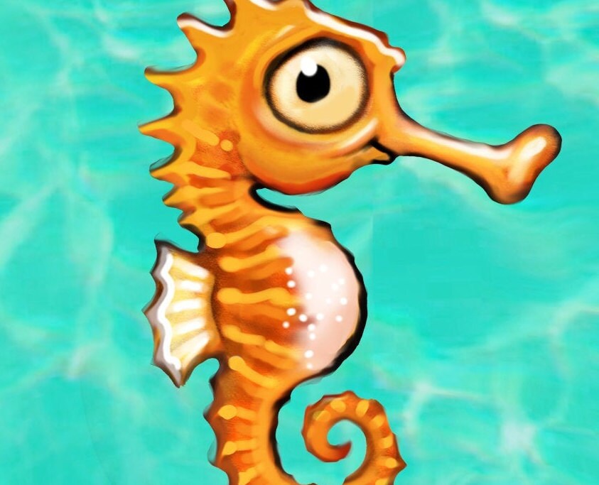 Alfombrilla de baño de caballo de mar | Etsy