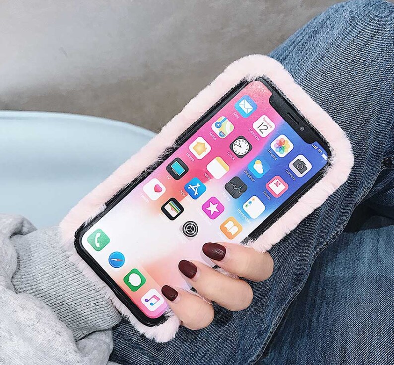 Pink Fur Phone Case Iphone 11/ 11Pro/ 11Pro Max/ XR Fluffy Etsy