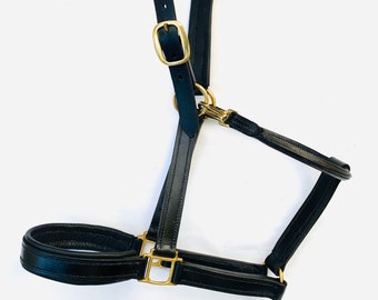 Leather Headcollar, Horse Headcollar, Padded Headcollar, Leather Halter, Leather Horse Tack, Horse Equipment, Pony Headcollar, Horse Riding