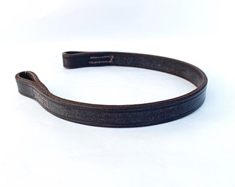 Horse Browband, Leather Browband, Horse Tack, Horse Riding, Equestrian, Dressage, Brown Browband, Horse Gifts, Equine Tack, Plain Browband