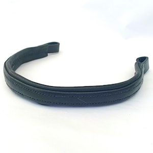 Horse Browband, Leather Browband, Horse Tack, Horse Riding, Equestrian, Dressage, Black Browband, Horse Gifts, Equine Tack, Plain Browband