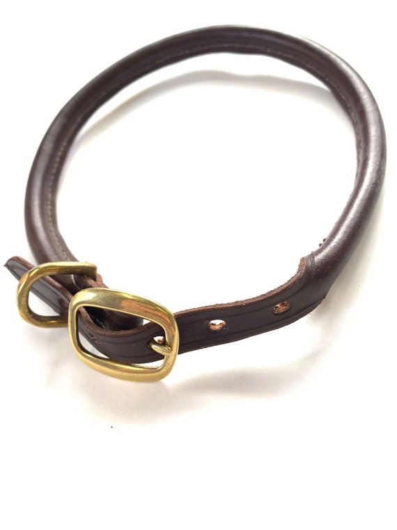 Rolled Leather Dog Collar, Small Dog Collar, Leather Dog Collar, Luxury Leather Dog Collar, Pet Accessories, Pet Collar, Handmade Dog Collar