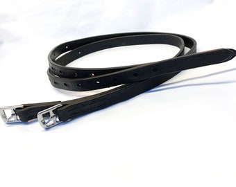 Child Stirrup Leathers, Stirrup Leathers, Leather Horse Tack, Child Riding Equipment, Stirrup Straps, Horse Riding, Equestrian,