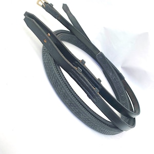 Leder Zügel, Pferd Zügel, Leder Bridle, Zügel für Pferde, Leder Pferd Tack, Gummi Pferd Zügel, Pferd Bridle, Springen Zügel