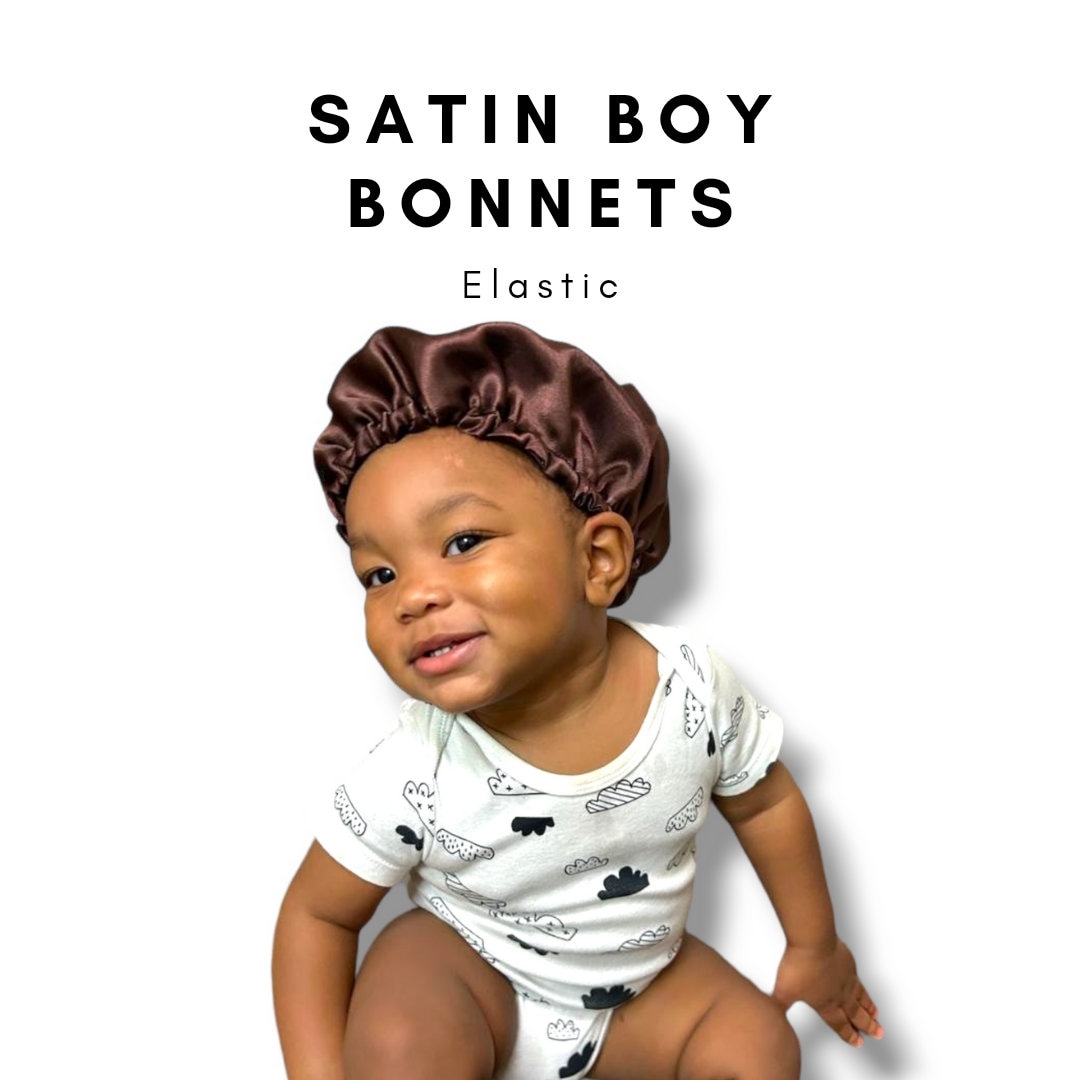 Buy Boy Bonnet, Elastic Bonnet,satin Baby Bonnet,reversible Bonnet,  Newborn, Toddler Bonnet ,protective Cap, Kids Bonnet, Silky Bonnet, Gift  Online in